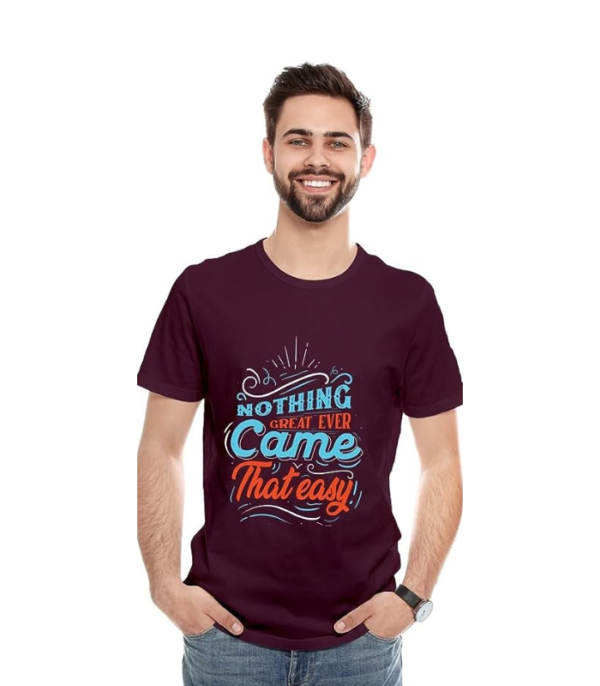 Printed T-Shirt Men - Nothing Came That Easy - Image 8