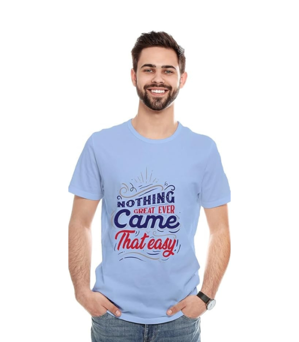 Printed T-Shirt Men - Nothing Came That Easy - Image 3
