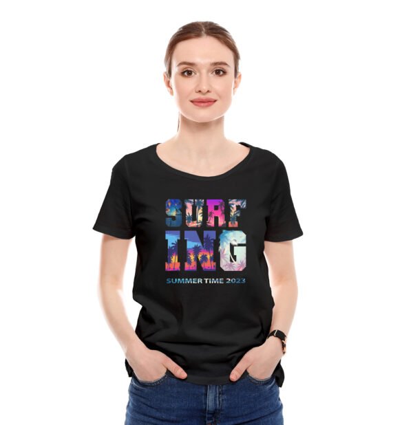 Printed T-Shirt - Surfing - Image 4