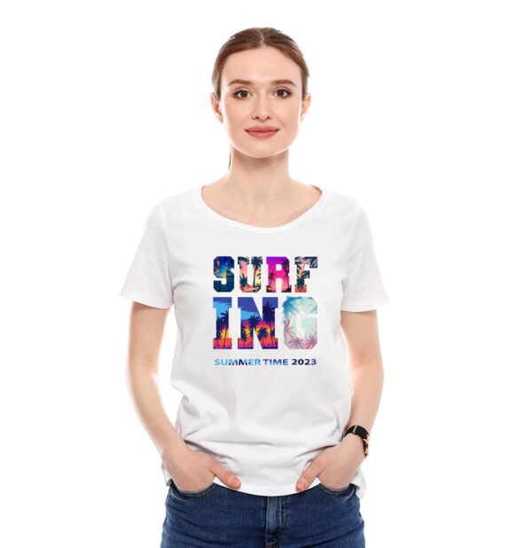 Printed T-Shirt - Surfing - Image 2